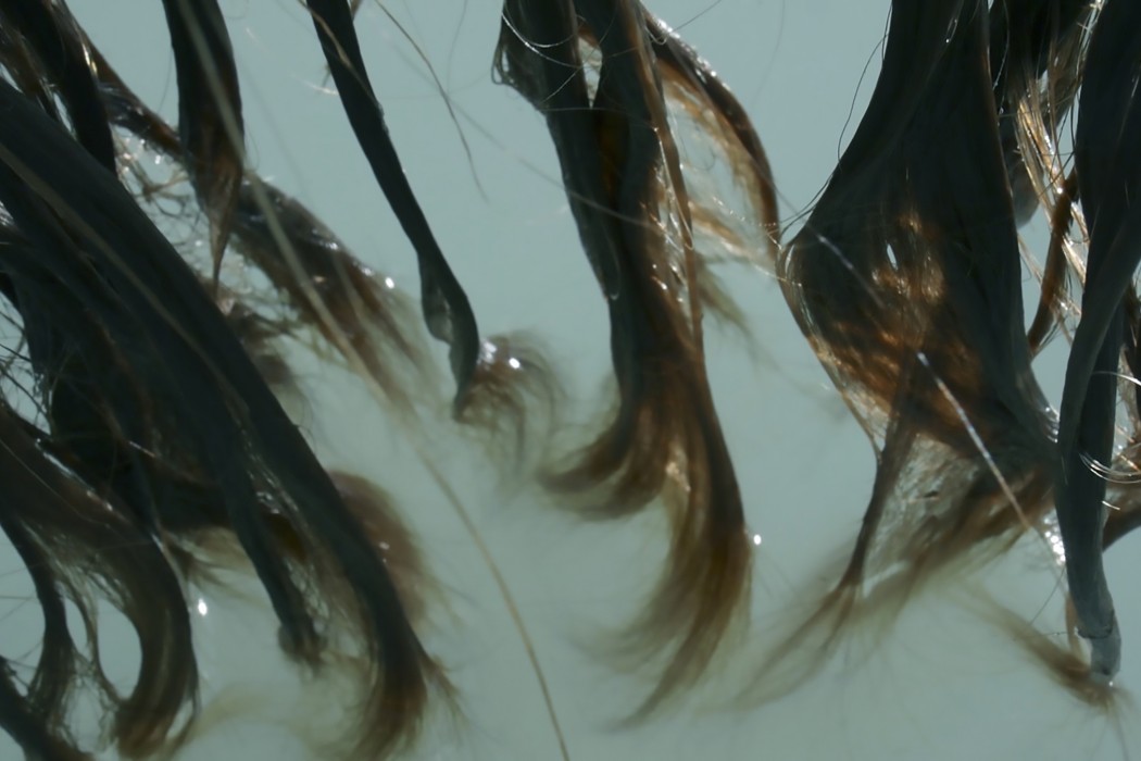 Laura Piasta, 'The Artist’s Hair in Lillooet Lake,' video still, 2015, Image courtesy of Access Gallery.