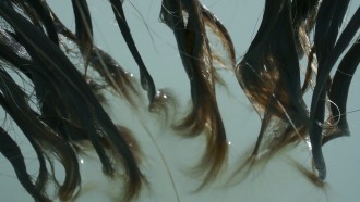 Laura Piasta, 'The Artist’s Hair in Lillooet Lake,' video still, 2015, Image courtesy of Access Gallery.