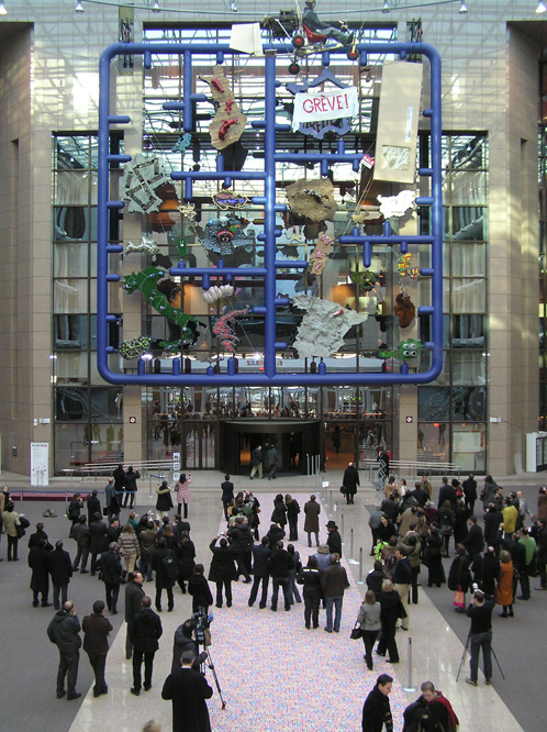 Entropa on display in the hall of the Justus Lipsius building in Brussels. Image: Wikimedia Commons.