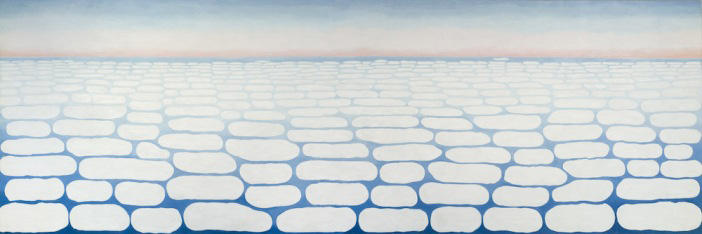 Georgia O'Keeffe, "Sky Above Clouds IV," 1965. © Georgia O'Keeffe Museum. Courtesy Art Institute of Chicago.