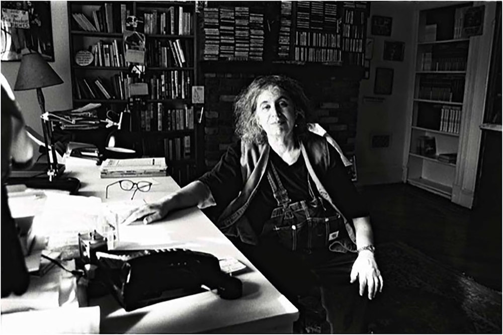 Andrea-Dworkin-in-her-study-in-Brooklyn-October-2003.-Photo-by-John-Goetz