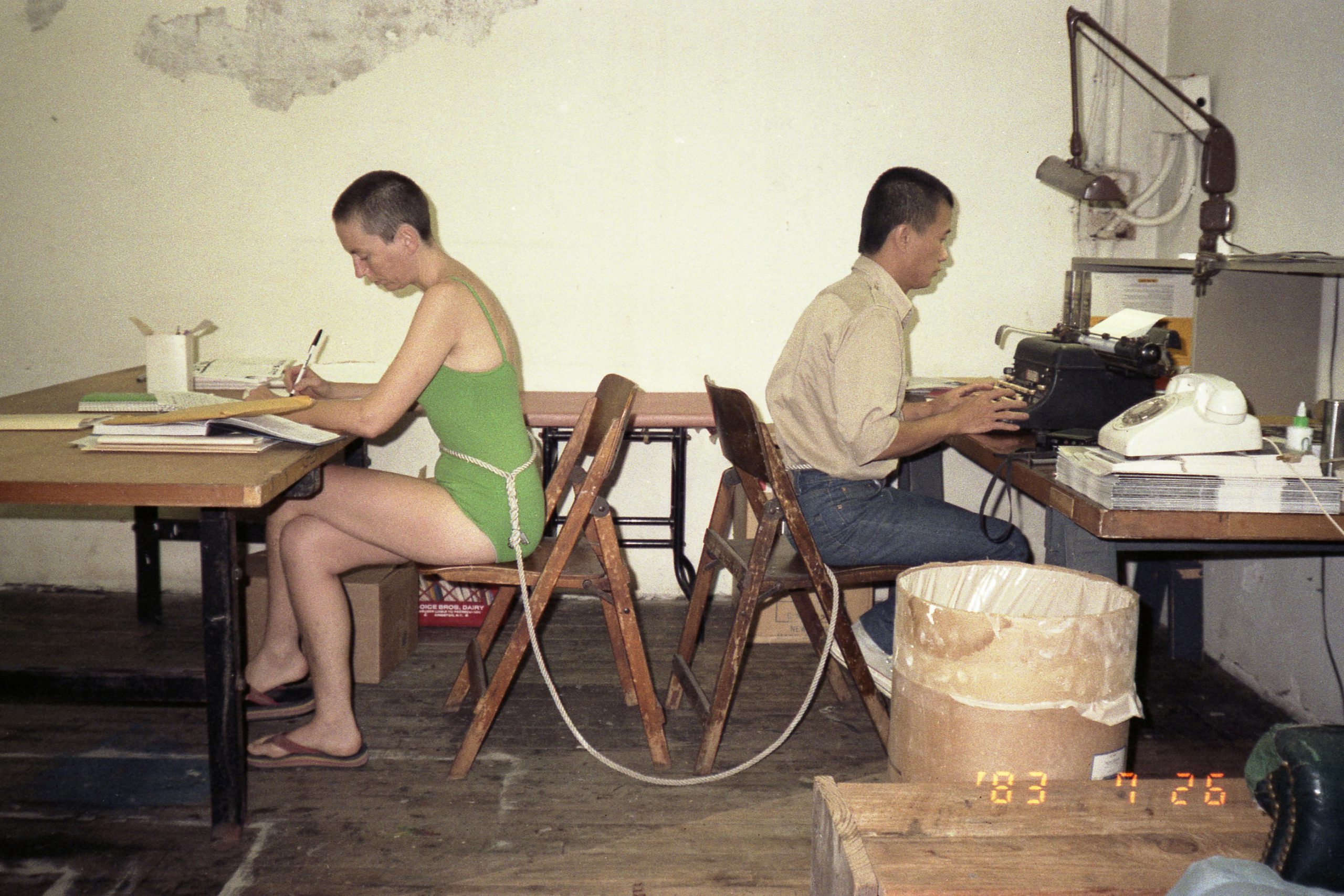 DAY-23-7_26_1983-_ArtLife-One-Year-Performance-1983-1984.-Photo-Tehching-Hsieh-and-Linda-Montano.-&copy;-Tehching-Hsieh-Linda-Montano-5-scaled