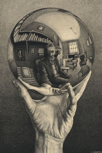 Escher_Hand with a Reflecting Sphere 1935